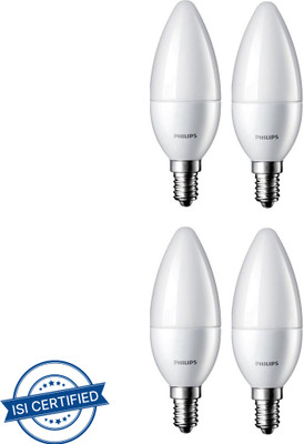 PHILIPS 2.7 W Basic Candle E14 LED Bulb(White, Pack of 4)