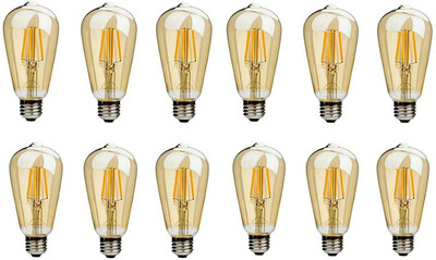 LEDOLUX 4 W Basic Standard E27 LED Bulb(Gold, Pack of 12)