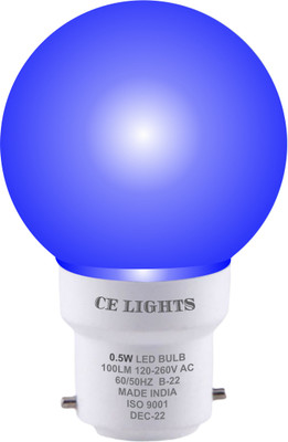 CE LIGHTS 0.5 W Basic Standard B22 Night Bulb(Blue, Pack of 2)