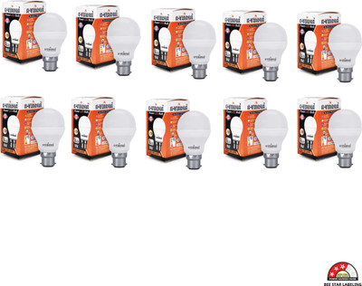 AVINDRA 9 W Basic Round B22 LED Bulb(White, Pack of 10)