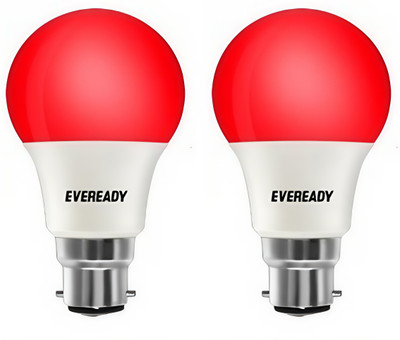 EVEREADY 9 W Basic Standard B22 LED Bulb(Red, Pack of 2)
