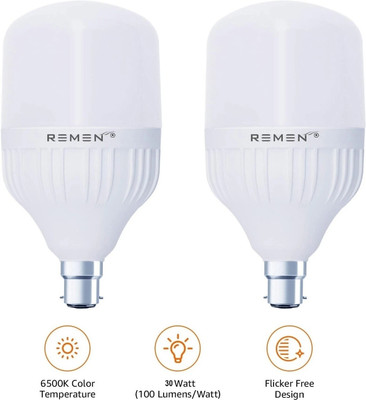 REMEN 30 W Basic Standard B22 D LED Bulb(White, Pack of 2)
