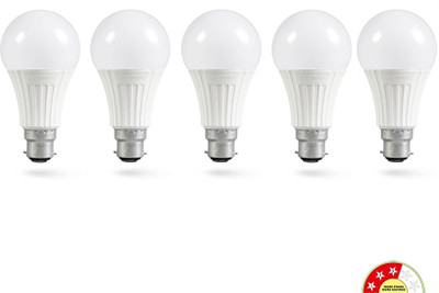 vibunt 9 W Basic Round B22 LED Bulb(White, Pack of 5)