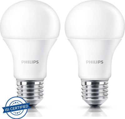 PHILIPS 12 W Basic Standard E27 LED Bulb(White, Pack of 2)