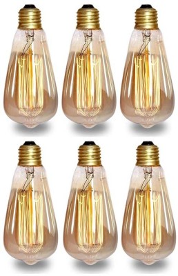 Svah 4 W Decorative E27 Basic LED Bulb(Yellow, Pack of 6)