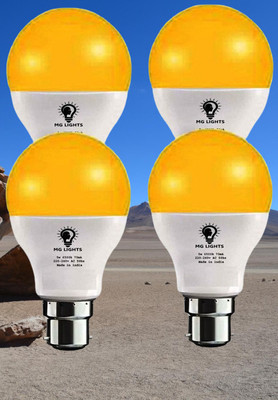 mg lights 5 W Basic Arbitrary B22 LED Bulb(Yellow, Pack of 4)