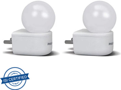 PHILIPS 0.5 W Basic Standard Plug & Play Night Bulb(White, Pack of 2)