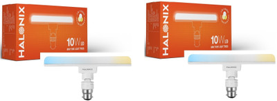 HALONIX 10 W Basic T-Bulb B22 D LED Bulb(White, Yellow, Pack of 2)
