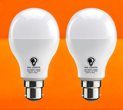 mg lights 5 W Basic Arbitrary B220 LED Bulb(White, Pack of 2)