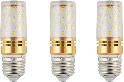 Eve Hanger 12 W Basic Round E27 LED Bulb(White, Yellow, Pack of 3)