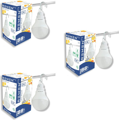 REMEN 4 W Basic Standard LED Bulb(White, Pack of 3)