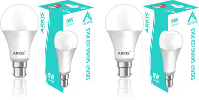 ARKIS 9 W Basic Standard B22 LED Bulb(White, Pack of 2)