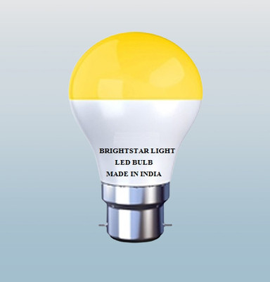 Brightstar 9 W Basic Round B22 LED Bulb(Yellow)