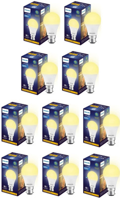PHILIPS 12 W Basic Round B22 LED Bulb(Yellow, Pack of 10)