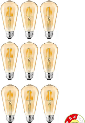 Eve Hanger 4 W Basic Arbitrary E27 LED Bulb(Yellow, Pack of 9)