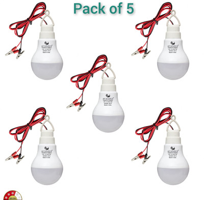 AP Source 3 W Basic Round 2 Pin LED Bulb(White, Pack of 5)