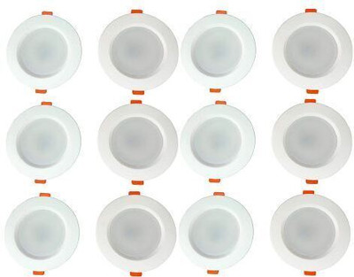 Voltstar 9 W Basic Round B22 D LED Bulb(White, Pack of 12)