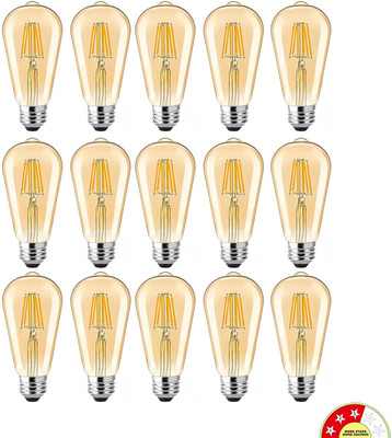 Eve Hanger 4 W Basic Arbitrary E27 LED Bulb(Yellow, Pack of 15)