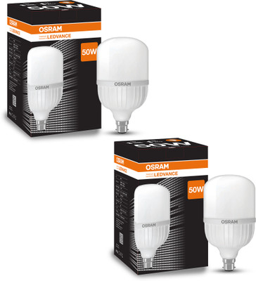 ledvance 50 W Basic Round B22 D LED Bulb(White, Pack of 2)