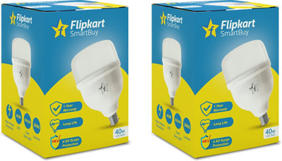 Flipkart SmartBuy 40 w Basic Round B22 LED Bulb(White, Pack of 2)