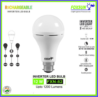 FOXSUN 12 W Inverter Standard B22 Inverter Bulb(White)