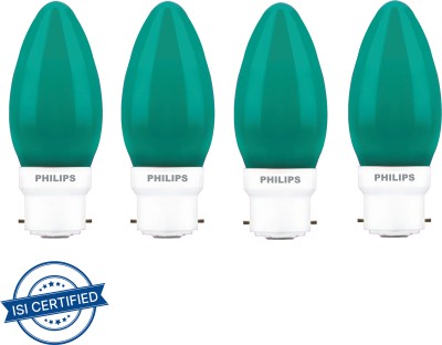 PHILIPS 0.5 W Candle B22 LED Bulb(Green, Pack of 4)