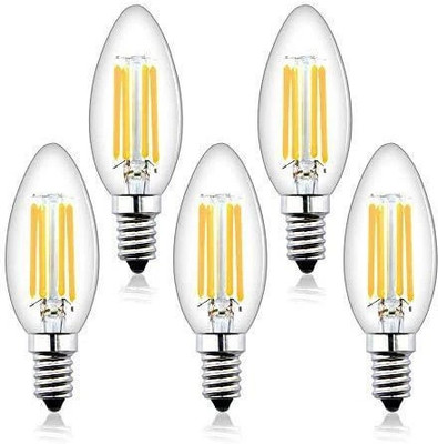 Deamflum 4 W Basic Candle E14 LED Bulb(Yellow, Pack of 5)
