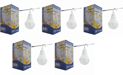 REMEN 7 W Basic Standard Plug & Play LED Bulb(White, Pack of 5)