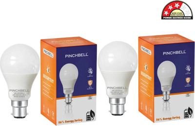 pinchbell 9 W Basic Round B22 LED Bulb(White, Pack of 2)