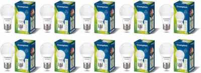 Crompton 5 W Basic Round E27 LED Bulb(White, Pack of 10)