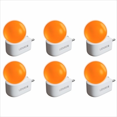 Ledure 0.5 W Round B22 LED Bulb(Orange, Pack of 6)