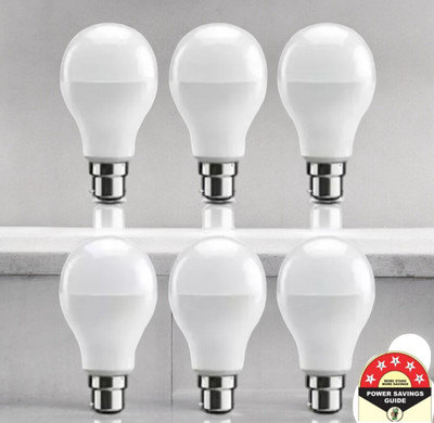 Dunagiri 9 W Basic Standard B22 D LED Bulb(White, Pack of 6)