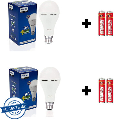 PHILIPS 9 W Inverter Standard B22 Inverter Bulb(White, Pack of 2)