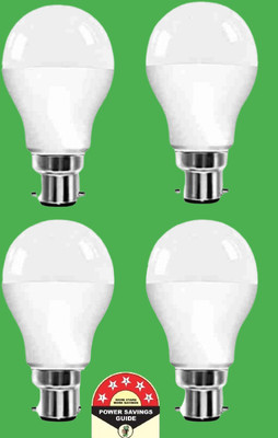 Dunagiri 9 W Basic Round B22 D LED Bulb(White, Pack of 4)