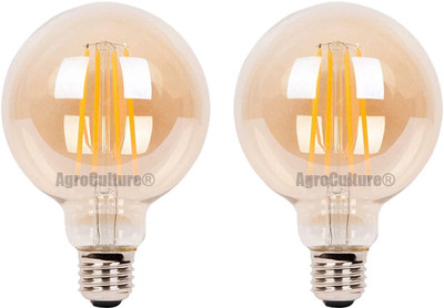 AgroCulture 4 W Basic Round E26 LED Bulb(Yellow, Pack of 2)
