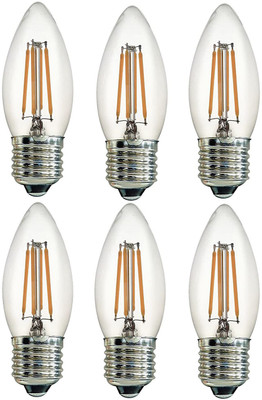 Tip 'n' Top 4 W Basic Candle E26 LED Bulb(Yellow, Pack of 6)