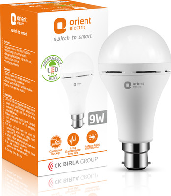 Orient Electric 9W Emergency LED Lamp 2 hrs Bulb Emergency Light(White)