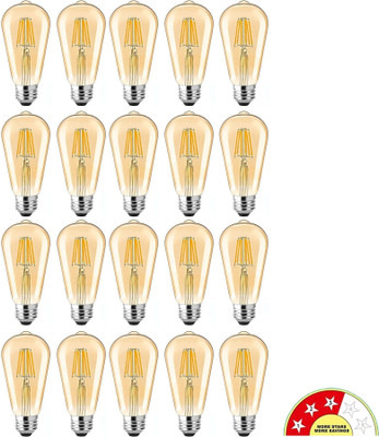 elon musk 4 W Basic Decorative E27 LED Bulb(Yellow, Pack of 20)