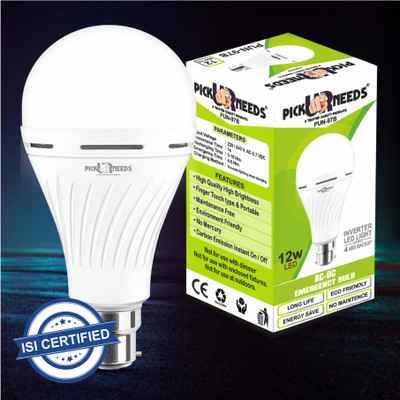 Pick Ur Needs 12 W Inverter Standard B22 D Inverter Bulb(White)