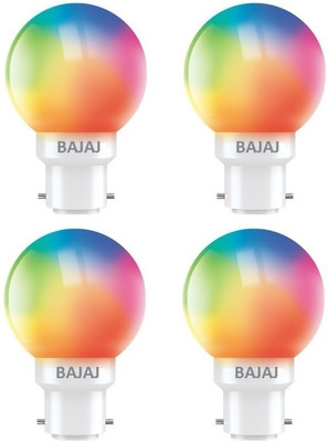 BAJAJ 0.5 W Basic Standard B22 Decorative Bulb(Multicolor, Pack of 4)
