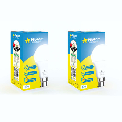 Flipkart SmartBuy 12 W Basic Round B22 LED Bulb(White, Pack of 2)