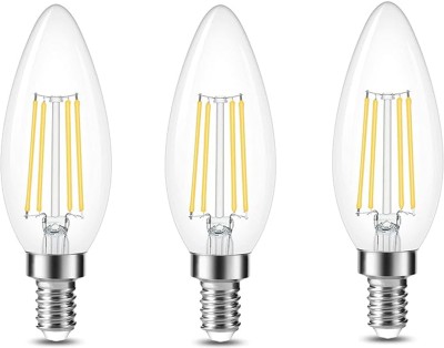 vibunt 4 W Candle E14 LED Bulb(Yellow, Pack of 3)