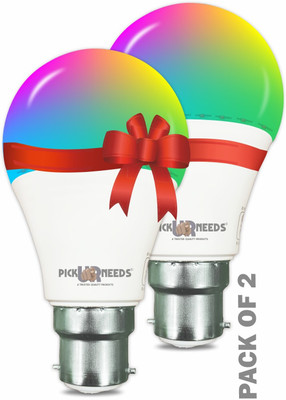 Daily Needs Shop 9 W Color Changing Round B22 D LED Bulb(Multicolor, Pack of 2)