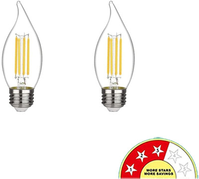 vibunt 4 W Basic Candle E27 LED Bulb(Yellow, Pack of 2)
