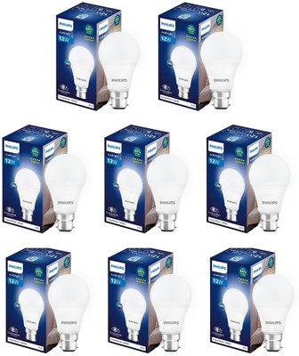 PHILIPS 12 W Basic Standard B22 LED Bulb(White, Pack of 8)