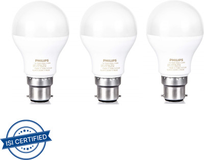 PHILIPS 7 W Basic Standard B22 LED Bulb(White, Pack of 3)