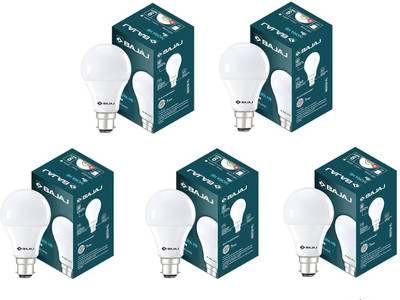 BAJAJ 9 W Basic Standard B22 LED Bulb(White, Pack of 5)