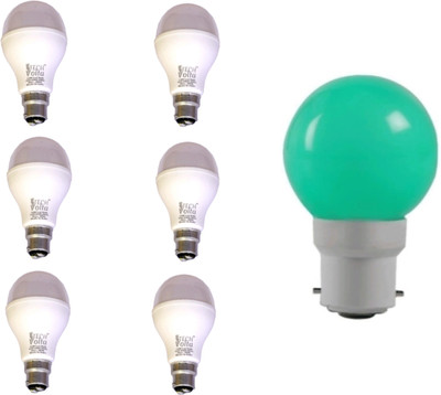 Techvolta 0.5 W, 12 W Basic Round B22 LED Bulb(White, Pack of 7)