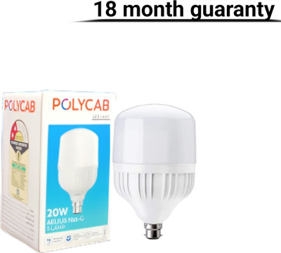 Polycab 20 W Basic Round B22 LED Bulb(White)