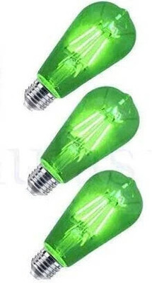 Baslash 4 W Basic Decorative E27 LED Bulb(Green, Pack of 3)
